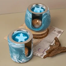 高品质多功能硅胶树脂铸造模具：非常适合制作水培花瓶、蜡烛香薰扩散器、圆柱环氧艺术品、DIY 家居装饰品、精油炉、香薰蜡熔体，以及作为手动活动教学辅助工具。 - 彩色 - 查看 5