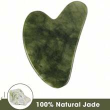 1pc Heart Design Gua Sha Board Natural Jade Facial Massager Tools For Skin Lifting