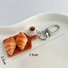 1 pieza Llavero con colgante en forma de chocolate realista, decoración para mochila, accesorio para coche, encanto para bolso, regalo de recuerdo, souvenir, accesorio escolar, lindo regalo gótico y Y2K para madre, padre, graduación y maestro - Multicolor - Ver 3
