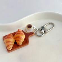 1 pieza Llavero con colgante en forma de chocolate realista, decoración para mochila, accesorio para coche, encanto para bolso, regalo de recuerdo, souvenir, accesorio escolar, lindo regalo gótico y Y2K para madre, padre, graduación y maestro - Multicolor - Ver 2