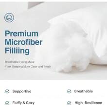 (1 Piece, White) Full Body Pillow - 20"X54", Side Sleeper Oversized Pillow, Sleep Specialized Oversized Bed Pillow - Soft Long Bed Pillow, Hugging Pillow Insert, Home Decor Pillow, Machine Washable (20"X54", 14"X36", 20"X30", 20"X26", 22"X22", 20"X20", 18"X18", 12"X20")
