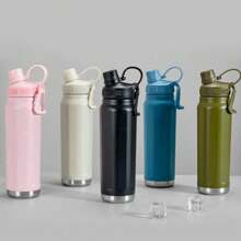 Garrafa de Academia térmica com Fundo em Inox Resistente chá,café,agua 800ml Aço Inox - Aleatorio - Visão 1