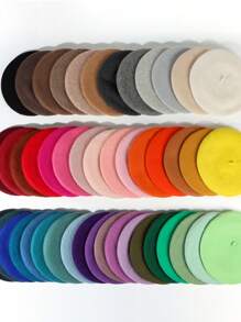 1 Berretto basco da donna minimalista nei colori caramella, berretto basco francese tinta unita carino, regalo di berretto in lana
