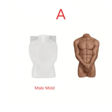 幻想主题香薰蜡烛硅胶模具 - 独特的男性和女性身体形状，DIY 工艺工具 - 白色 - 查看 13