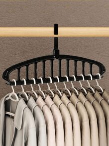 1 件多功能 360° 旋转衣架，衣柜整理衣架，节省空间的螺旋塑料衣架，可容纳 11 件衣服，适合家庭、宿舍和旅行 - 可折叠用于裤子、衬衫和裙子、家居、卧室装饰，适合秋季、假期