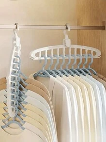 1 件多功能 360° 旋转衣架，衣柜整理衣架，节省空间的螺旋塑料衣架，可容纳 11 件衣服，适合家庭、宿舍和旅行 - 可折叠用于裤子、衬衫和裙子、家居、卧室装饰，适合秋季、假期
