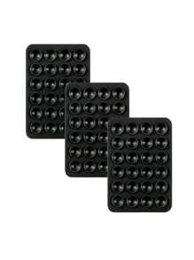 3 件硅胶吸盘手机壳，免提壁挂式粘垫固定，适用于镜子和窗户，适用于大多数智能手机 - 3x2 英寸，带 24 个吸盘，适用于 、Android 手机，生日礼物，家人，朋友手机支架，手机配件 - 彩色 - 查看 5