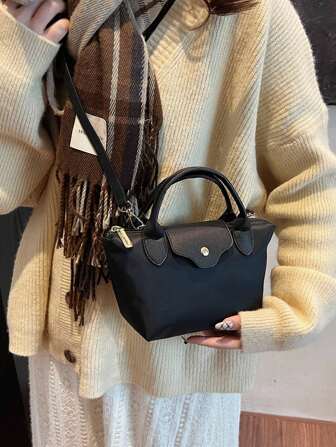 全新女士百搭大号尼龙纯色单肩包、斜挎包、手提包