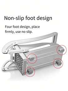 1个不锈钢薯条切割器，土豆切片器，蔬菜切碎器，带吸盘底座，可切割土豆/胡萝卜/黄瓜，蔬菜绞肉机，洋葱切碎器，圣诞节/万圣节/感恩节礼物 - 彩色 - 查看 6