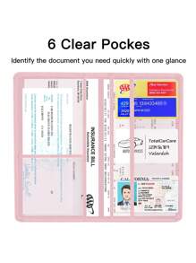 1pc-Car Registration And Insurance Card Holder, Car Document Holder For Cards, Driver License & Other Essential Documents - Multicolor - View 7