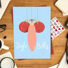 1 张，有趣的生日快乐贺卡，带信封，高品质印刷，6.29 英寸 X 4.33 英寸，有趣的气球和两个铃铛卡片，幽默而异想天开的设计 - 非常适合他或她，独特的生日快乐贺卡，带有可爱的短语 - 多色 - 查看 8