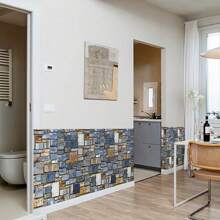 1 Roll Stone Brick Peel And Stick Wallpaper: Waterproof Textured Brick Wallpaper For Accent Walls And Cabinets Self-Adhesive, Removable, Modern Wallpaper For Home Decoration Room Decor Wall Decor Bathroom Decor Bedroom Decor Room Decoration Stuff Living Room Decor House Decor Home Decor Living Room Wall Paper Stickers Wall Stickers Wall Sticker