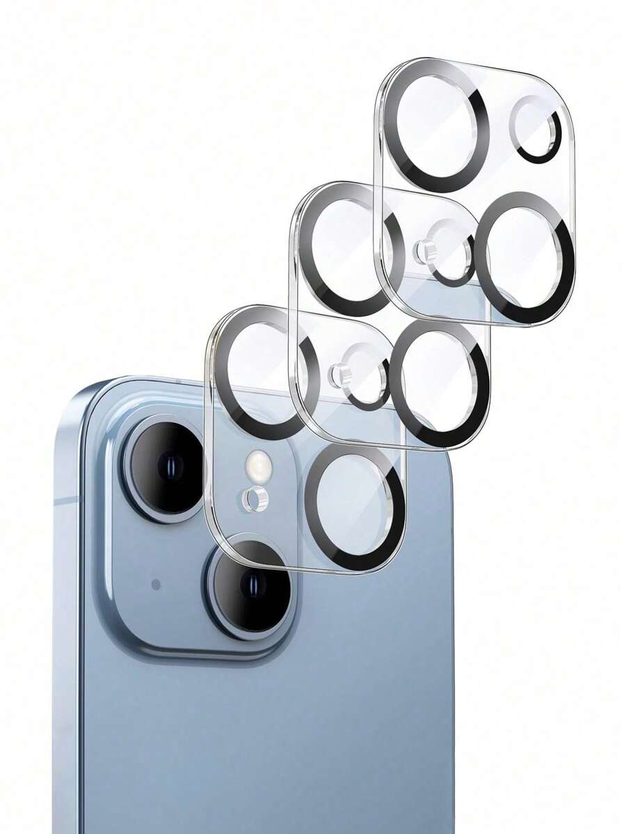 3pcs All-In-One HD Lens Protector Film/Case, Protecting Camera From Scratches, Compatible With IPhone 11 Series And Above, 11/12/13/14/15/16/17/16 Plus/16 Pro/16 Pro Max/17Pro/17Air/17Pro Max Full Series Waterproof Tempered Glass Shockproof Anti-Fall Anti-Fall Scratch Resistant Anti-Fingerprint Full Cover - Clear - View 1