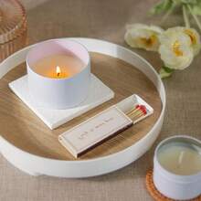 42 Peças/6 Conjuntos Latas de Vela Brancas, Frascos de Vela Pretos Foscos de 4 Onças com Tampas de Grão de Madeira para Fabricação de Velas, Suportes de Pavio, Autocolantes de Pavio para Fabricação de Velas, Artesanato DIY, Armazenamento de Pequenos Itens