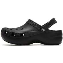 Crocs 透气孔套脚凉鞋，沙滩度假拖鞋，室内办公休闲鞋，闭趾 Croslite® 蜂窝树脂鞋面，吸震透气女鞋，适合日常穿着/建议选购小一码，206750-001 - 黑色 - 查看 3