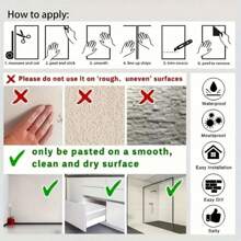 1pc PVC Waterproof Vinyl Floor Sticker - Self Adhesive Tiles, High-Definition Peel & Stick For Kitchen, Bathroom, Living Room, Hotel & Furniture Decor - Slip-Resistant, Easy Installation, Transform Your Space Room Decor Home Decor Wall Decor Bathroom Decor Bedroom Decor Room Decoration Stuff Living Room Decor House Decor Home Decor Living Room Wall Paper Stickers Wallpaper Wall Stickers Wall Sticker - Multicolor - View 9