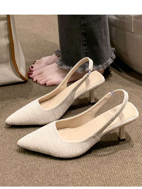 Women's Spring High Heels, Fashionable Versatile Work Shoes, French Summer Sandals