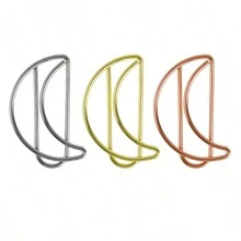 10PCS Moon Paper Clips, Fixed Book Paper Clips, Creative Design, Minimalist Learning Gifts, Stationery, Multiple Choices,Mother's Day Gift,Back To School,School Supplies