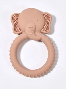 1pc Cute Elephant Silicone Baby Teether, Daily Casual Supplies