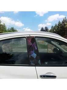 2pcs Sci-Fi Themed Car B-Pillar Decals - Durable Vinyl, Semi-Matte Finish, Easy Apply & Waterproof, Perfect For Exterior Customization - Multicolor - View 6