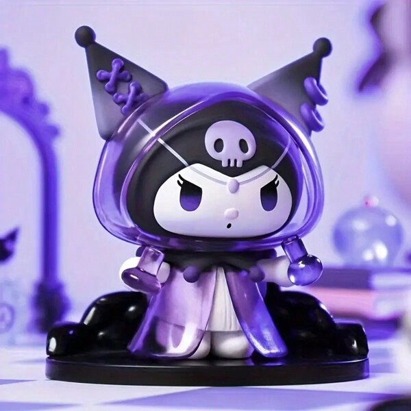 Sanrio 1pc Sanrio Kuromi Werewolf Series Blind Box Collectible Figurine - Cute Anime Character Surprise Box Toy, Plastic Material, Highly Attractive Design, Adorable Gift For Holiday, Birthday, Party Favors [Random Style Sent]