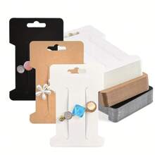 50 chiếc 6.6x11.5cm Thẻ giấy Kraft trống Kẹp tóc Barette Thẻ trưng bày trang sức Thẻ giá Kẹp tóc Bao bì Hộp đựng - 50 chiếc - Xem 7