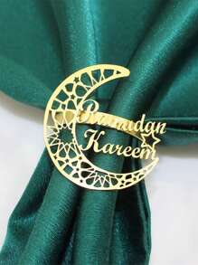 12 قطعة/6 قطع/2 قطعة من أطواق مناديل رمضان بشكل هلال