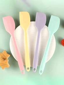 1pc Silicone Spatula, Reusable & Heat Resistant For Jam Spreading, Cake Baking, Kitchen, Restaurant - Multicolor - View 2