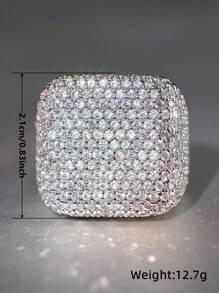 1 pieza Hermoso Anillo de Circonita Cúbica para Mujer, Regalo de Joyería para Boda, Día de San Valentín - 1# - Ver 6