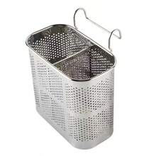 Palillos de acero inoxidable, tenedor, cuchara, soporte, estante para utensilios de cocina, organizador, secador de cubiertos, escurridor, estante con ganchos, accesorios de cocina - 1C - Ver 8