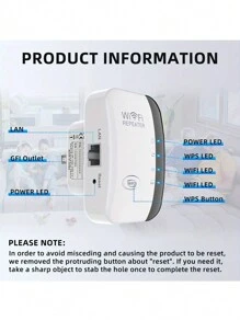 1 300Mbps 远程 WiFi 信号增强器中继器 - 扩展 WiFi 覆盖范围、可靠连接、 - 查看 6