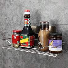 Stainless Steel Bathroom Storage Shelf Punch-Kitchen Bathroom Toilet Wall Hanging Storage Rack