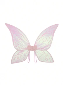 1 件欧根纱仙女翅膀、情人节蝴蝶翅膀、天使翅膀、复活节女孩和女人服装、万圣节礼服翅膀、万圣节服装 - 仙女翅膀 - 查看 7