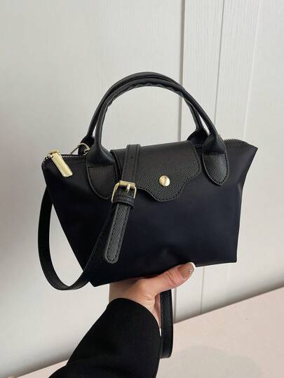 全新女士百搭大号尼龙纯色单肩包、斜挎包、手提包