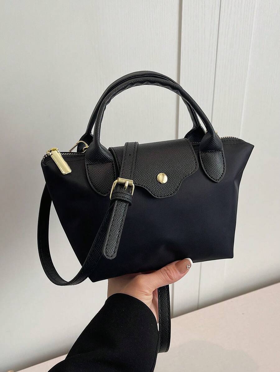 New Women Versatile Large Nylon Solid Color Shoulder Bag, Crossbody Bag, Tote Bag