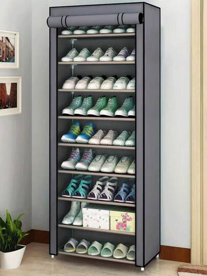 6/8/10 Layers Shoe Cabinet With Dust Cover, Non-Woven Fabric Space-Saving Shoe Rack, Large Capacity, Easy To Assemble, Portable Shoe Cabinet, Suitable For Various Scenarios, Such As Entrance, Storage Rack, Home And Dormitory Storage,Shoe Organizer,Shoe Storage,Shoe Cabinet,Room Decor,Shelf,Shelves,Simplee,Spring Break,Opulessaboho Vibes,Premium Style,Mothers Day,Saudi Arabia's National Day