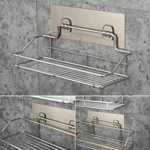 Stainless Steel Bathroom Storage Shelf Punch-Kitchen Bathroom Toilet Wall Hanging Storage Rack