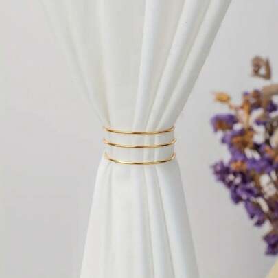 1 件/2 件窗帘系带、金属窗帘杆、优雅窗帘挂钩，适用于家庭、厨房、办公室、露台、窗户装饰配件、家居装饰