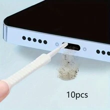 10pcs Shower Head Cleaning Brushes, Bathroom Scouring Pad Sticks Precision Nozzle Clog Remover Tools,Hard Water Stain Remover, - White - View 13
