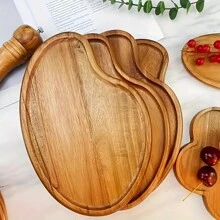 Plate, Wooden Tray, Plate, Multi-Purpose Wooden Tray, Restaurant Service Serving Tray, Suitable For Families, Restaurants, And Parties, Breakfast Tray, Multifunctional Tray, Cake Tray, Bread Tray, Kitchen Tray, Tea Set Tray, Christmas,