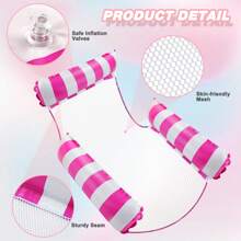 Pool Floating Bed, Inflatable Pool Floating Bed Hammock, Pool Floating Bed Adult Inflatable Water Hammock, Adult Vacation Multi-Purpose Pool Hammock - Multicolor - View 3