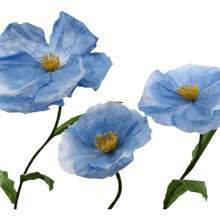HOHOBLA 3Pcs Giant Flowers For Decoration Large Wedding Reception, 180cm+160cm+140cm High Artificial Flower Decoration Wedding Flowers For Birthday Wedding Party Banquet Background (Blue) Party Favors Room Decor Bride - Blue - View 7