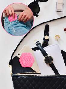 Pack Of 5 Compact Mirror Pink Mirror Plastic Mini Travel Makeup Mirror Portable Foldable Mirrors Rose Flower Shaped Compact Mirror Hand Bridesmaids Gift For Women Wedding Party Birthday Home Decor Back To School Room Decor School Supplies - Multicolor - View 7