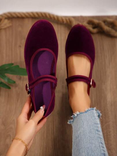 2025 Zapatos planos de tela con cierre deslizante para mujer en otoño, zapatos de baile de suela blanda, bailarinas casuales, zapatos para mamá