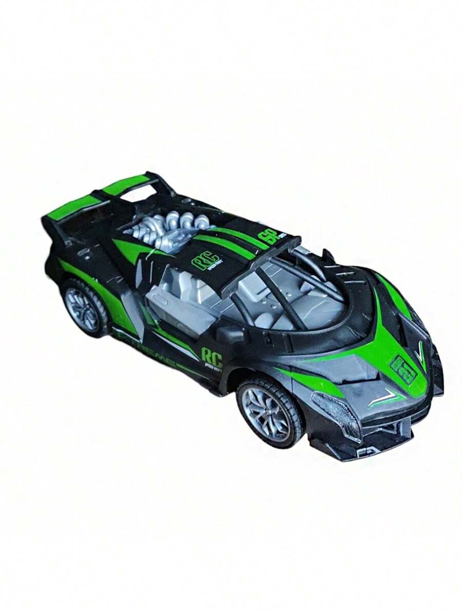 Convertible Control Car Turns On Headlights 7 Functions Green Red Blue Various Models - Future Black.GREEN - View 1