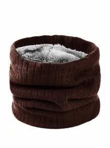 1 件羊毛冬季颈部保暖器，男女通用滑雪面罩，颈部围巾和腿部保暖器，厚实防风