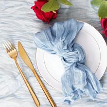 12/24 Pezzi di tovaglioli di garza di formaggio, 50 x 50 cm, tovaglioli da tavola di lino stile fattoria bohémien e accartocciati, tovaglia decorativa per matrimoni, feste, uso quotidiano domestico