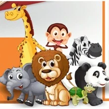 Jogo Dominó Animais Brinquedo Educativo 28 Peças Madeira +5A