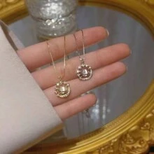 1pc Dreamy Planets & Universe Astronomy Sphere Colorful Pendant Necklace, Suitable For Women Everyday Wear