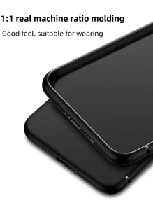 适用于华为/荣耀的手机壳 - TPU 硅胶手机壳，表面柔软 - 黑色哑光防水防震防摔防刮 - 黑色 - 查看 5